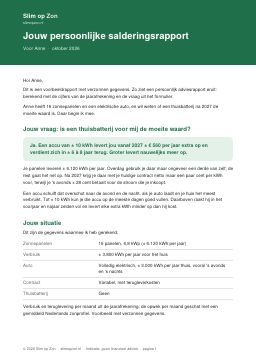 Eerste pagina van een voorbeeldrapport